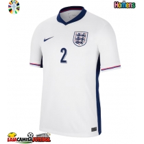 Camisa de Futebol Inglaterra Kyle Walker #2 Equipamento Principal Europeu 2024 Manga Curta